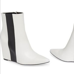 Yvania Stripe Wedge Bootie